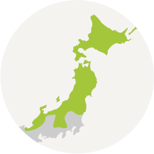 北海道、東北、北陸甲信越の地図