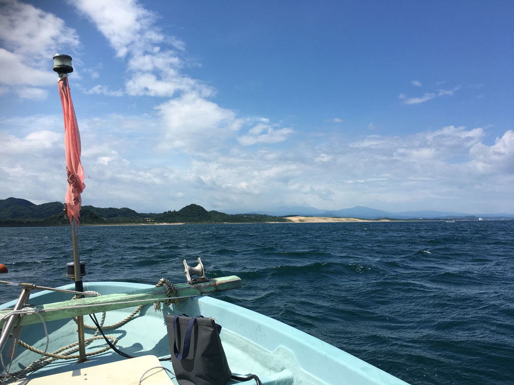 海からみた鳥取砂丘