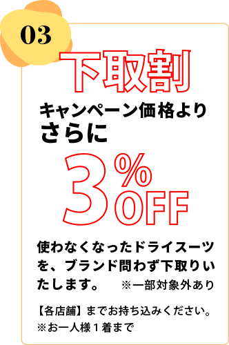 下取割 キャンペーン価格よりさらに3％OFF