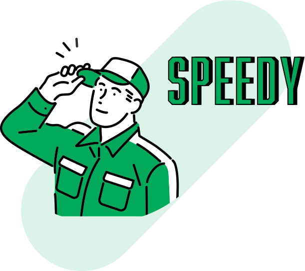 作業がスピーディーのイラスト